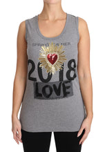 Load image into Gallery viewer, Dolce & Gabbana Sequined Heart Tank Top in Gray