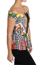 Load image into Gallery viewer, Dolce & Gabbana Chic Checkered Corset Top Blouse