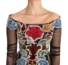 Load image into Gallery viewer, Dolce & Gabbana Elegant Floral Applique Long Sleeve Top