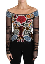 Load image into Gallery viewer, Dolce & Gabbana Elegant Floral Applique Long Sleeve Top