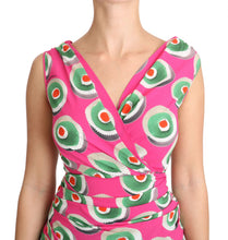 Load image into Gallery viewer, Dolce & Gabbana Pink Silk Stretch Sicilian Cake Top