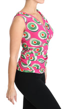 Load image into Gallery viewer, Dolce & Gabbana Pink Silk Stretch Sicilian Cake Top