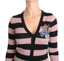Load image into Gallery viewer, Dolce & Gabbana Elegant Floral Embroidered Cashmere Cardigan