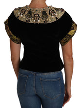Load image into Gallery viewer, Dolce & Gabbana Embellished Velvet Jaquard Short Jacket