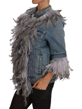 Load image into Gallery viewer, Dolce & Gabbana Embellished Feather Denim Extravaganza