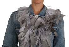 Load image into Gallery viewer, Dolce & Gabbana Embellished Feather Denim Extravaganza