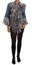Load image into Gallery viewer, Dolce & Gabbana Embellished Feather Denim Extravaganza
