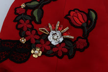 Load image into Gallery viewer, Dolce & Gabbana Ravishing Red Silk Embroidered Shorts