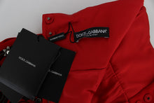 Load image into Gallery viewer, Dolce & Gabbana Red Silk Crystal-Embellished Mini Shorts
