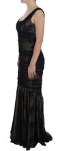 Load image into Gallery viewer, Dolce & Gabbana Elegant Black Floral Bodycon Maxi Dress