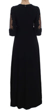 Load image into Gallery viewer, Dolce & Gabbana Elegant Black Wool Cutout Maxi Dress