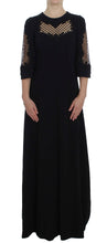 Load image into Gallery viewer, Dolce & Gabbana Elegant Black Wool Cutout Maxi Dress