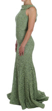 Load image into Gallery viewer, Dolce & Gabbana Elegant Green Floral Lace Maxi Dress