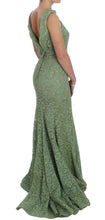 Load image into Gallery viewer, Dolce & Gabbana Elegant Green Floral Lace Maxi Dress