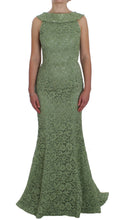 Load image into Gallery viewer, Dolce & Gabbana Elegant Green Floral Lace Maxi Dress