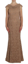 Load image into Gallery viewer, Dolce & Gabbana Elegant Pink Floral Lace Maxi Dress