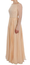Load image into Gallery viewer, Dolce & Gabbana Elegant Beige Silk Full Length Sheath Dress