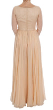 Load image into Gallery viewer, Dolce & Gabbana Elegant Beige Silk Full Length Sheath Dress