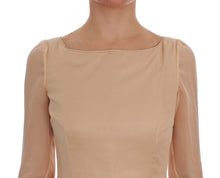 Load image into Gallery viewer, Dolce & Gabbana Elegant Beige Silk Full Length Sheath Dress