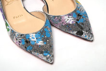 Load image into Gallery viewer, Christian Louboutin Multicolor Silver Flat Point Toe Shoe