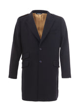 Load image into Gallery viewer, Dolce & Gabbana Elegant Blue Wool Mid-Length Coat