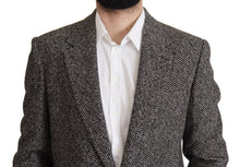 Load image into Gallery viewer, Dolce & Gabbana Exquisite Gray Herringbone Blazer Jacket