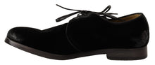 Load image into Gallery viewer, Dolce & Gabbana Elegant Black Velvet Derby Shoes