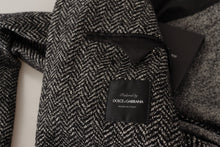 Load image into Gallery viewer, Dolce & Gabbana Exquisite Gray Herringbone Blazer Jacket