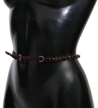 Load image into Gallery viewer, Dolce & Gabbana Crystal-Embellished Purple Leather Belt