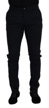Load image into Gallery viewer, Dolce & Gabbana Black Wool Slim Formal Pants