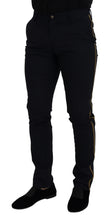Load image into Gallery viewer, Dolce & Gabbana Black Wool Slim Formal Pants
