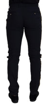 Load image into Gallery viewer, Dolce & Gabbana Black Wool Slim Formal Pants