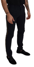 Load image into Gallery viewer, Dolce & Gabbana Black Wool Slim Formal Pants