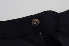 Load image into Gallery viewer, Dolce & Gabbana Black Wool Slim Formal Pants
