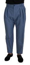 Load image into Gallery viewer, Dolce & Gabbana Blue Linen Chino Formal Pants