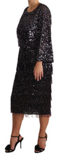 Load image into Gallery viewer, Dolce & Gabbana Sequined Shift Midi Dress – Timeless Elegance