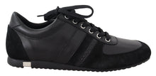 Load image into Gallery viewer, Dolce & Gabbana Elegant Black Leather Sport Sneakers