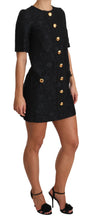 Load image into Gallery viewer, Dolce & Gabbana Elegant Black Button Embellished Mini Dress