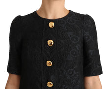 Load image into Gallery viewer, Dolce & Gabbana Elegant Black Button Embellished Mini Dress
