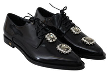 Load image into Gallery viewer, Dolce & Gabbana Crystal Embellished Derby Dress Shoes
