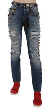Load image into Gallery viewer, Dolce & Gabbana Crystal Embellished Luxury Denim Jeans