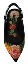 Load image into Gallery viewer, Dolce & Gabbana Elegant Crystal-Embellished Floral Flats