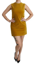 Load image into Gallery viewer, Dolce & Gabbana Mustard Velvet Shift Mini Dress