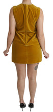 Load image into Gallery viewer, Dolce & Gabbana Mustard Velvet Shift Mini Dress