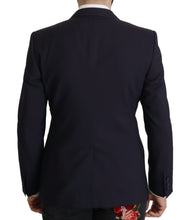 Load image into Gallery viewer, Dolce & Gabbana Elegant Navy Wool Blend Slim Blazer
