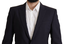 Load image into Gallery viewer, Dolce & Gabbana Elegant Navy Wool Blend Slim Blazer