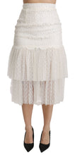 Load image into Gallery viewer, Dolce & Gabbana Elegant White Lace High-Waist Skirt