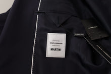 Load image into Gallery viewer, Dolce & Gabbana Elegant Navy Wool Blend Slim Blazer