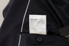 Load image into Gallery viewer, Dolce & Gabbana Elegant Navy Wool Blend Slim Blazer
