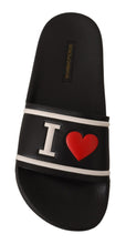 Load image into Gallery viewer, Dolce & Gabbana Elegant Black Leather Slide Sandals for Her